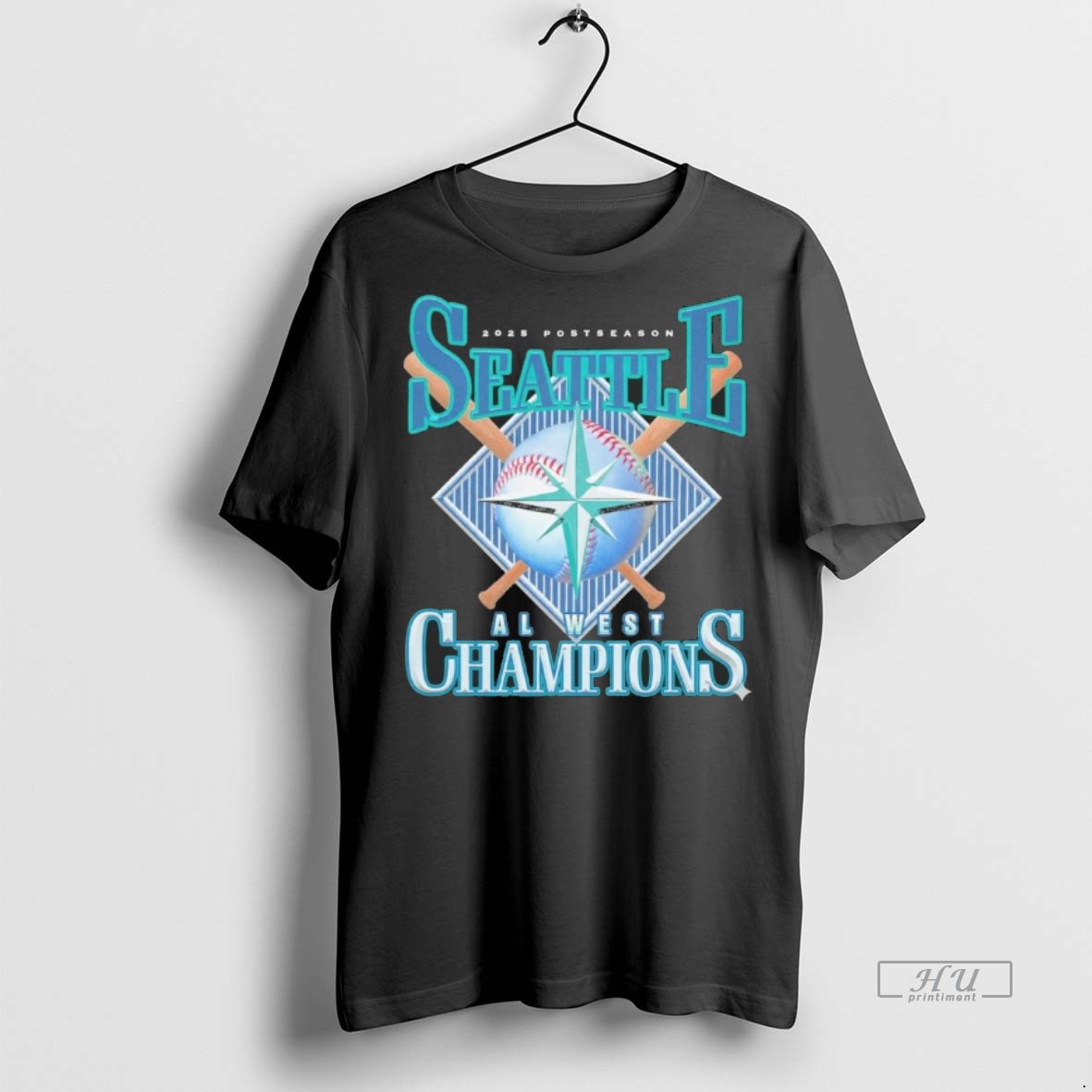 Officials 2025 Mlb Postseason Seattle Al West Champions Seize The Moment Fanart Tee Shirt Sweater Hoodie