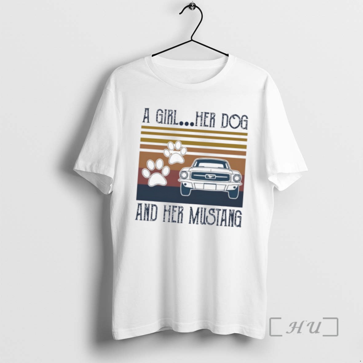 Officials A Girl Her Dog And Her Mustang Vintage Tee Sweater Hoodie