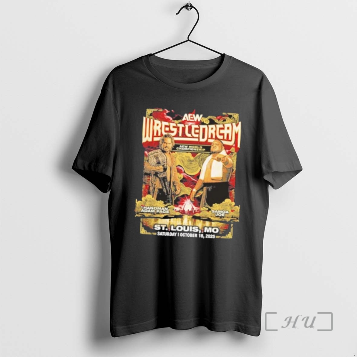 Officials Aew Wrestledream 2025 Matchup _e2_80_93 Hangman Adam Page Vs Samoa Joe Shirts Sweater Hoodie