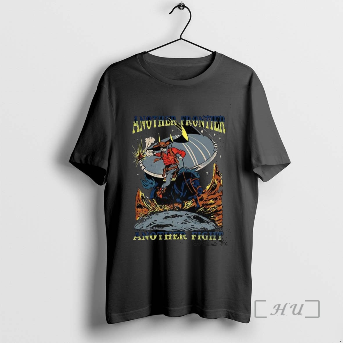 Officials Another Frontier Another Fight Cowboys Attack Ufo Wild West And Science Fiction Comic Tee Sweater Hoodie