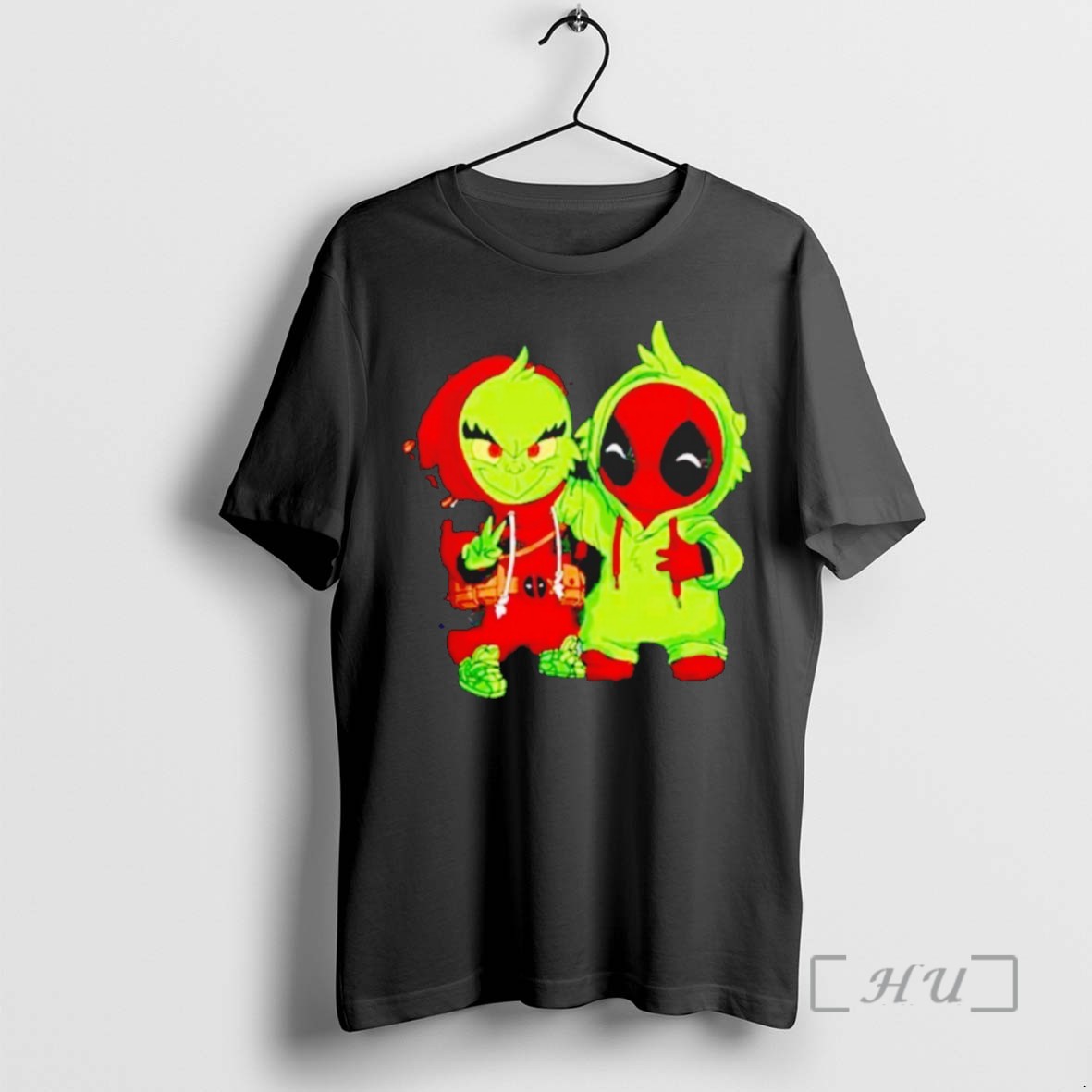 Officials Baby Grinch And Deadpool Chibi T Shirt Sweater Hoodie
