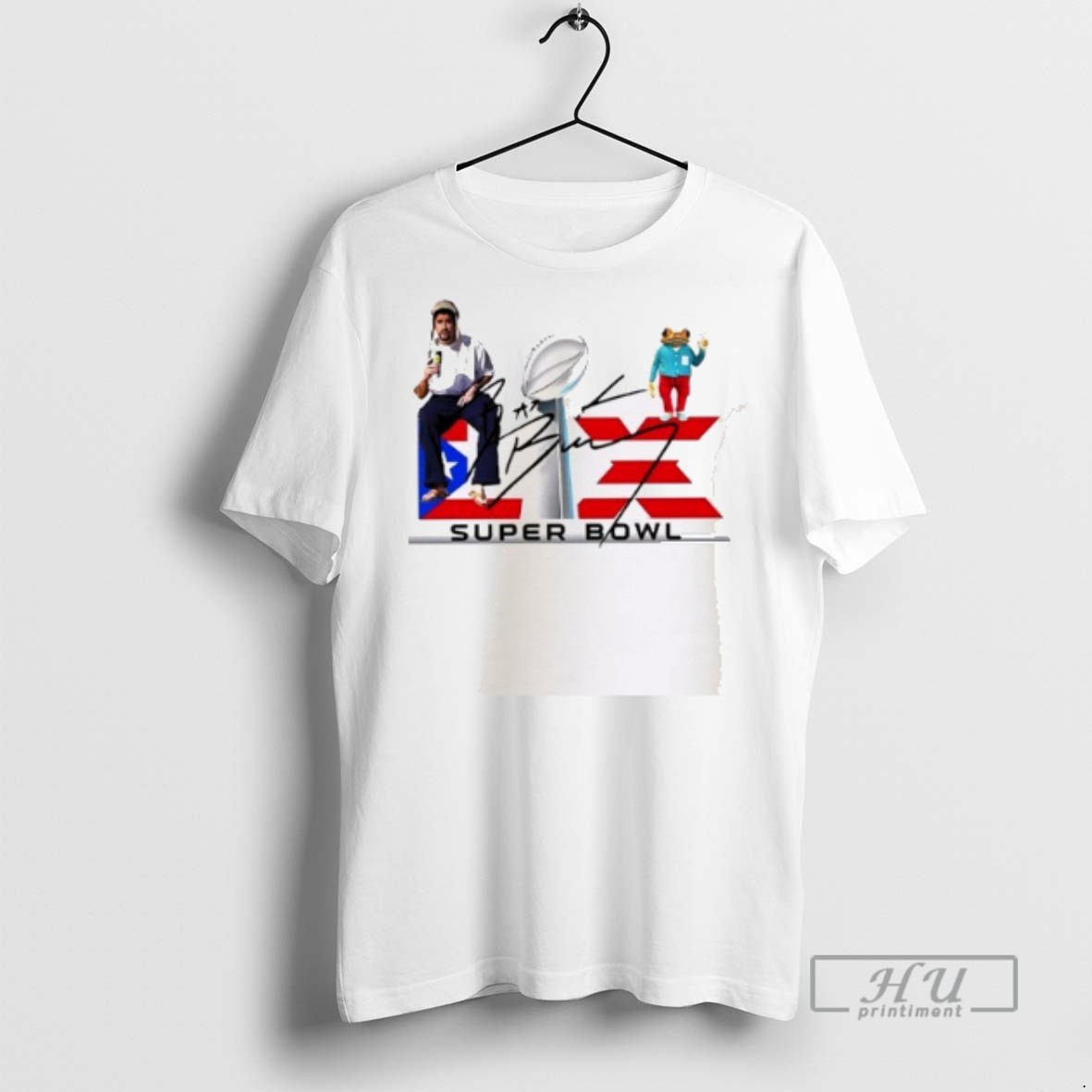 Officials Bad Bunny Super Bowl 2026 Signature T Shirt Sweatshirt