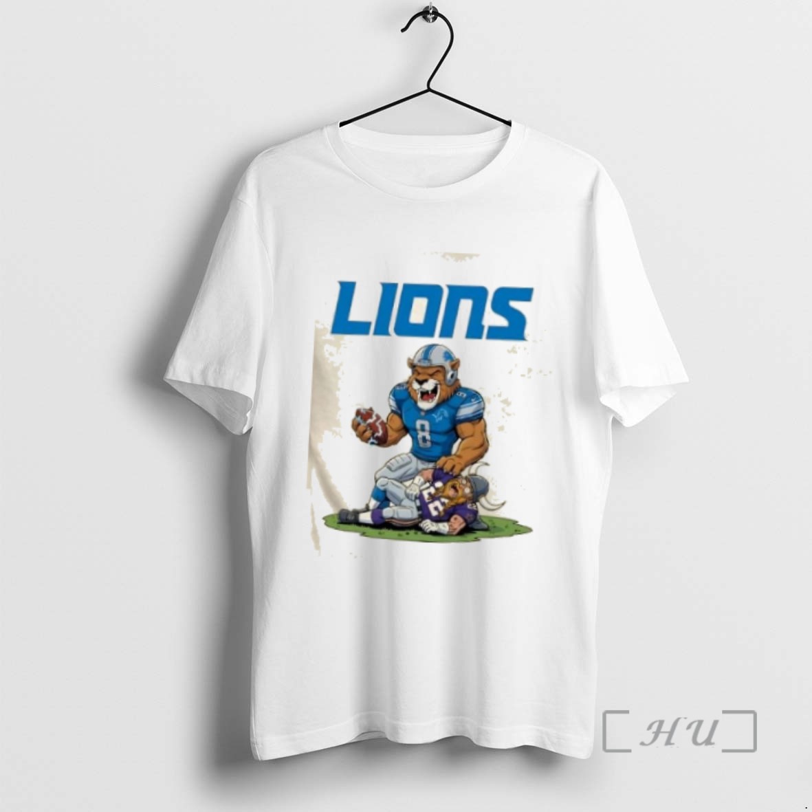 Officials Battle Mascots Detroit Lions Beat Minnesota Vikings T Shirts Sweater Hoodie