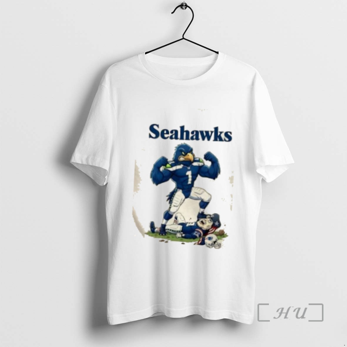 Officials Battle Mascots Seattle Seahawks Beat New England Patriots T Shirts Sweater Hoodie