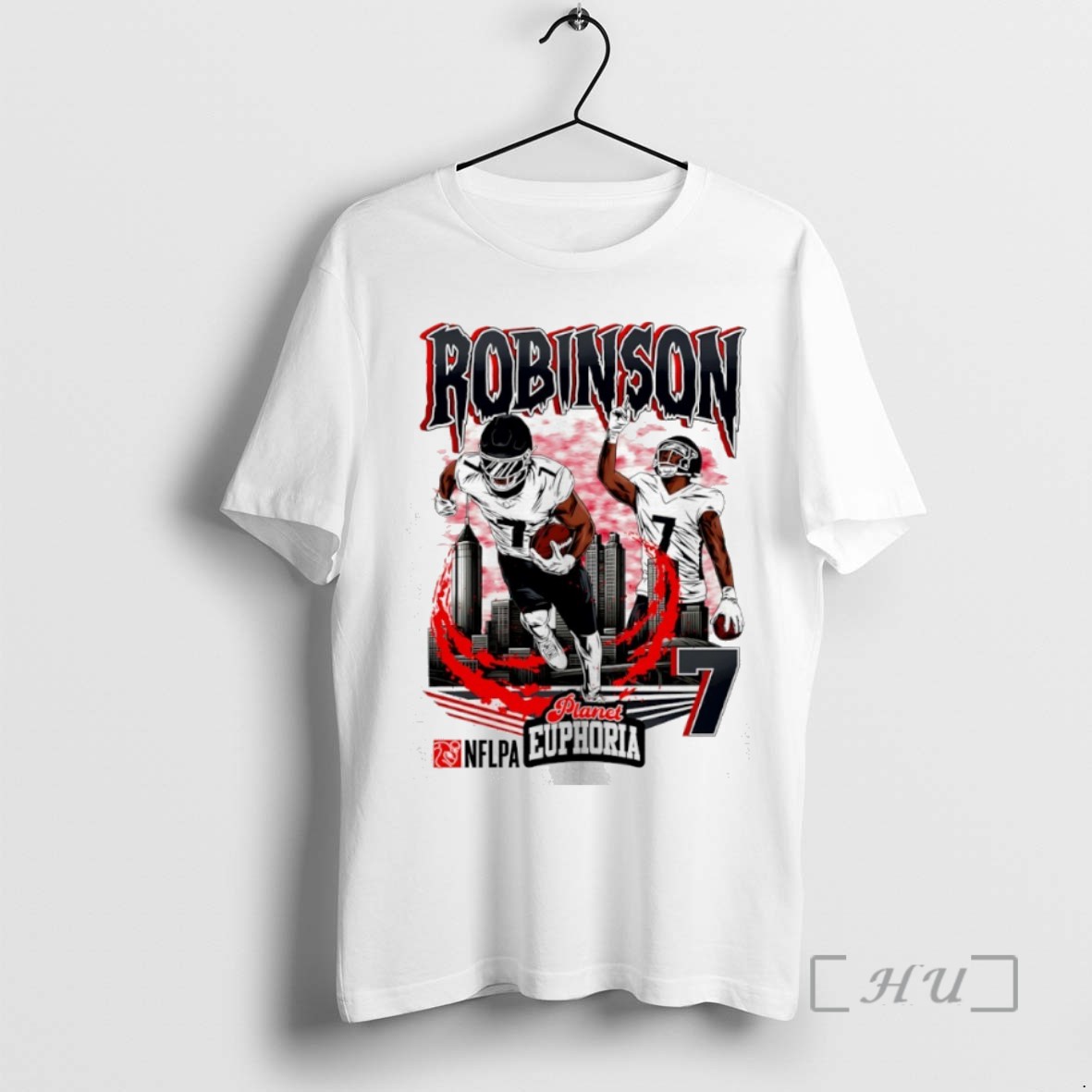 Officials Bijan Robinson 7 Atlanta Falcons Football Running Back Comic T Shirt Sweater Hoodie