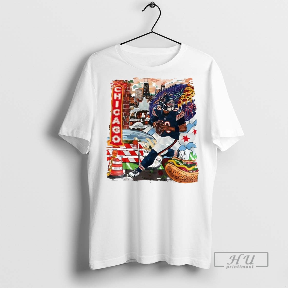 Officials Caleb Sequan Williams Chicago Bears Chicago Style Hot Dog T Shirt Sweatshirt Hoodies