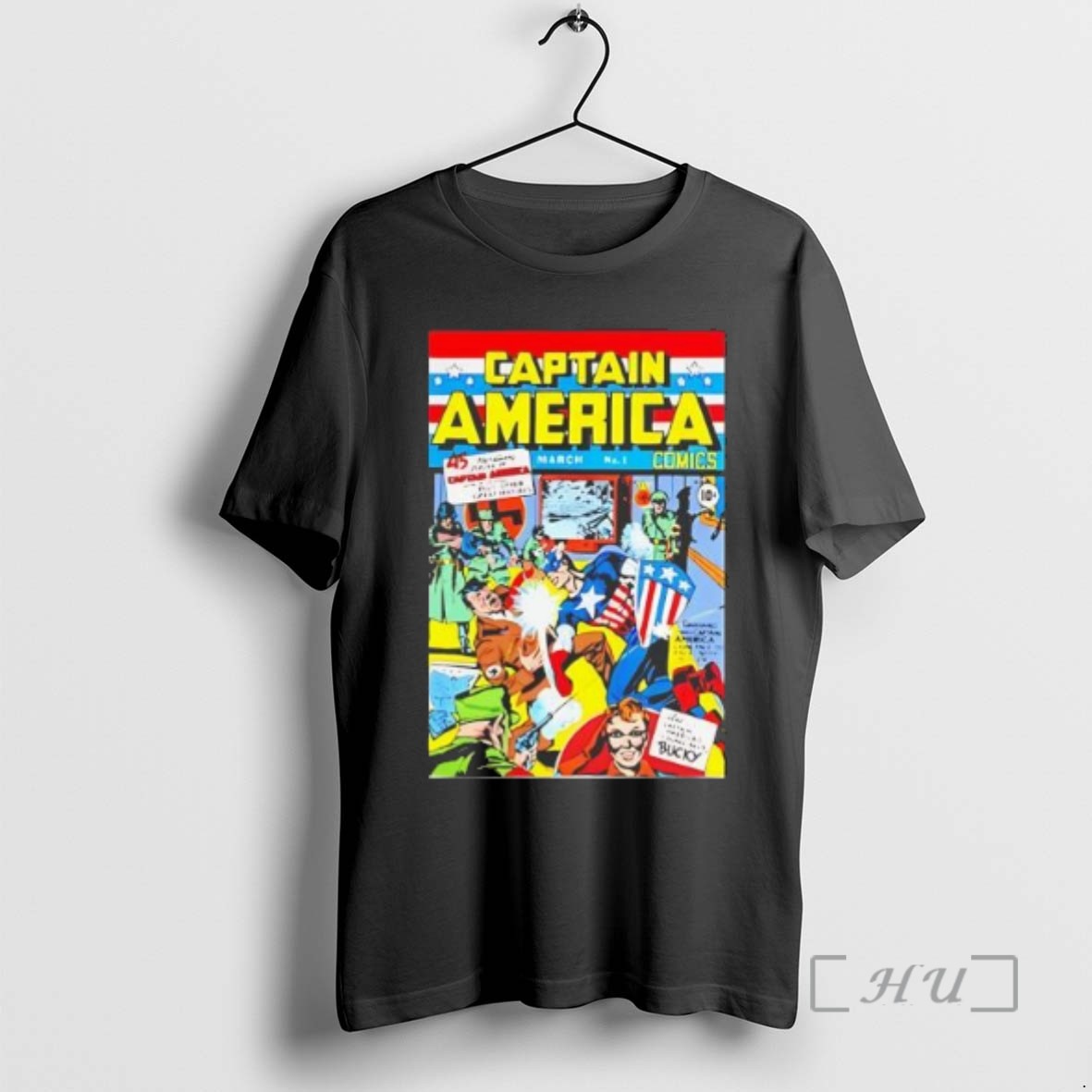 Officials Captain America Punching Hitler Comic T Shirt Sweater Hoodie
