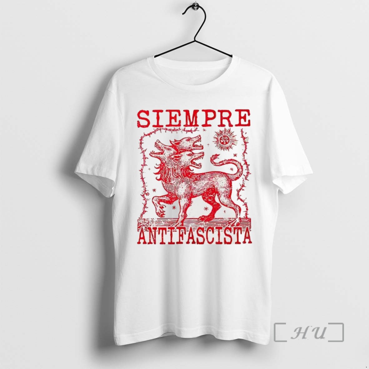 Officials Cerberus Siempre Antifascista Greek Mythology Tee Sweater Hoodie