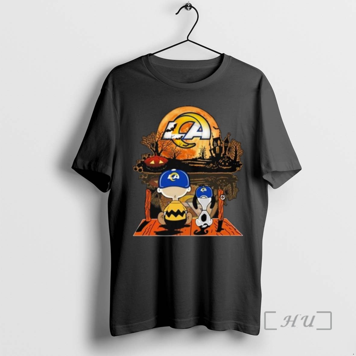 Officials Charlie Brown And Snoopy Watching La Rams Team Halloween 2025 Long Sleve Shirts Sweater Hoodie