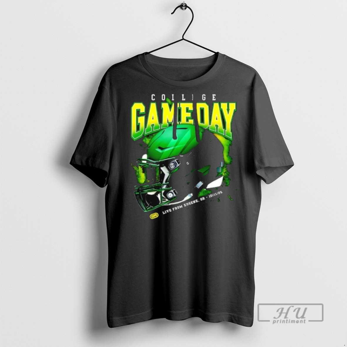Officials College Gameday Green Football Helmet October Live From Eugenr Or Oct 11st 2025 T Shirt Sweatshirt Hoodies