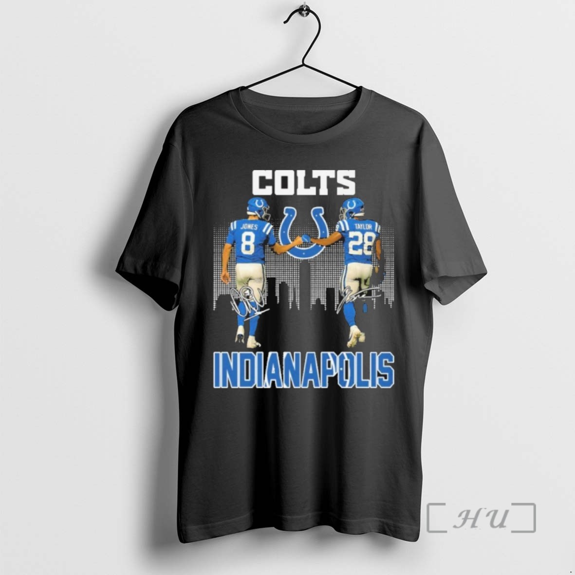 Officials Colts Jones X Taylor Player Signature Indianapolis T Shirt Sweater Hoodie