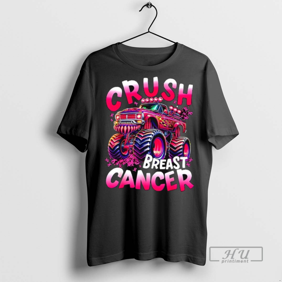 Officials Crush Breast Cancer Awareness Monster Truck T Shirts Sweatshirt Hoodies