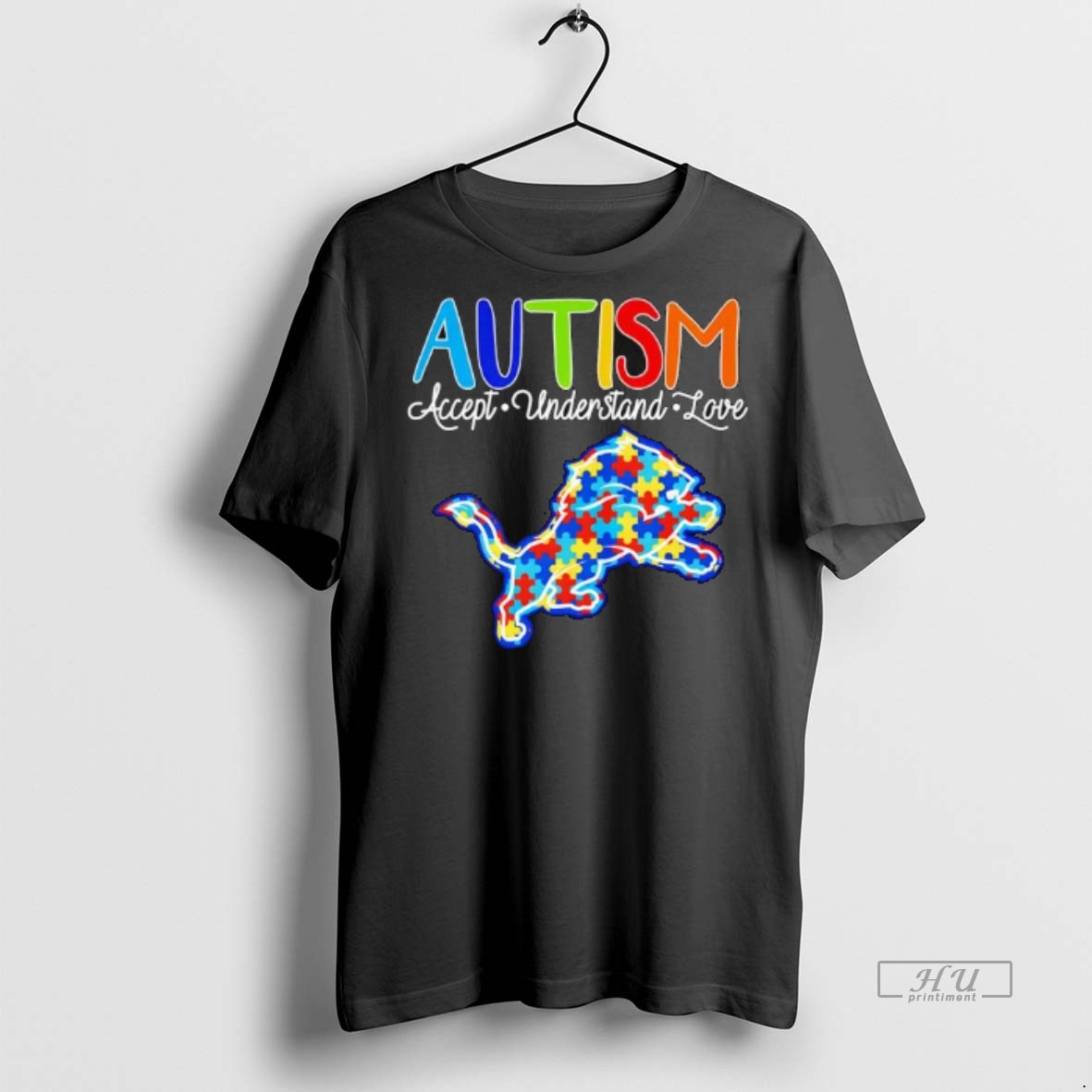 Officials Detroit Lions Autism Accept Understand Love Tee Shirt Sweater Hoodie