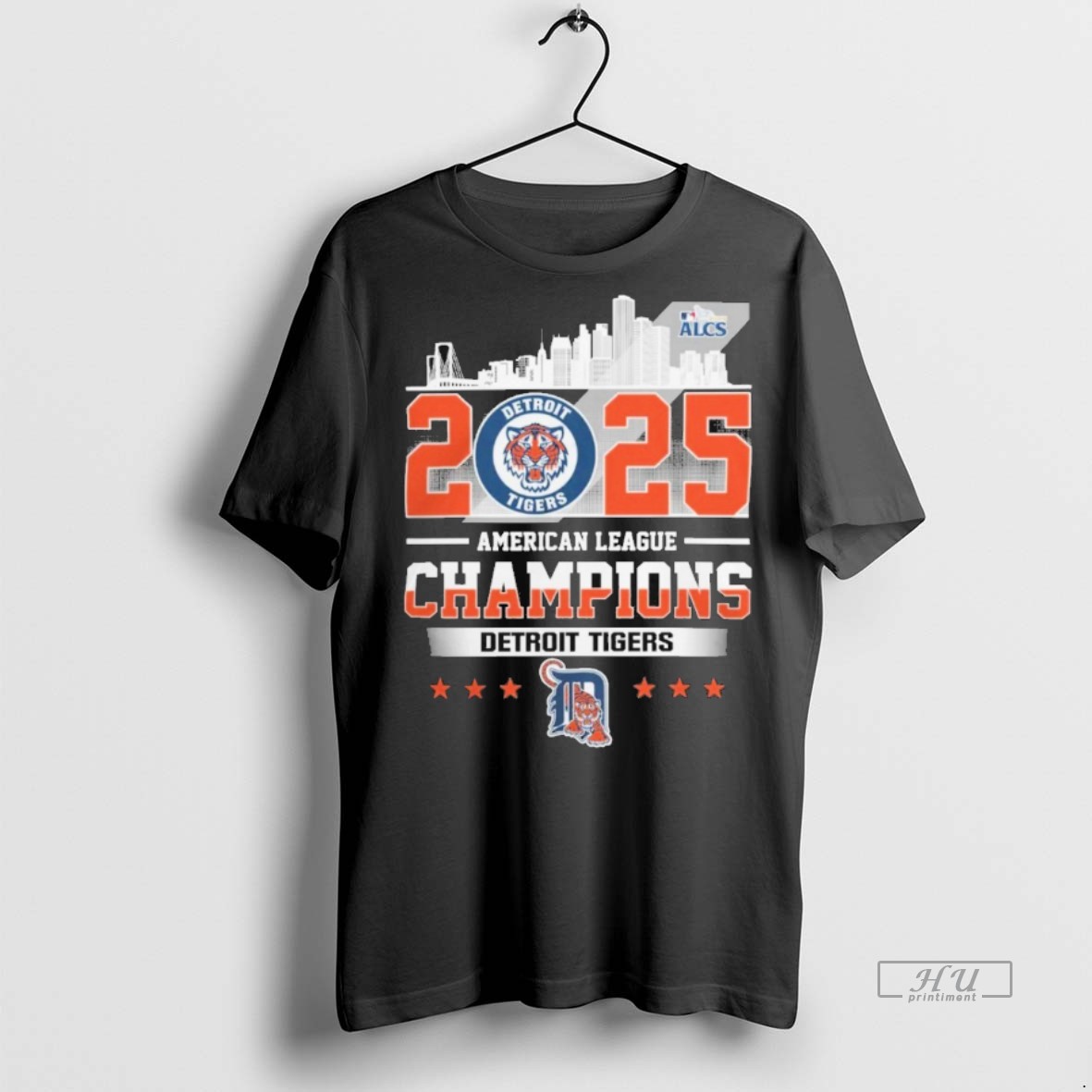 Officials Detroit Tigers 2025 American League Champions Skyline Shirt Sweater Hoodie