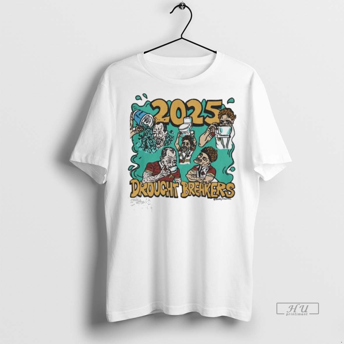 Officials Drought Breakers 2025 Badly Drawn Rugby League Tee Shirt Sweater Hoodie