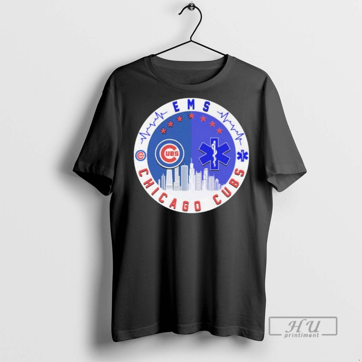 Officials Ems X Chicago Cubs Skyline T Shirt Sweatshirt