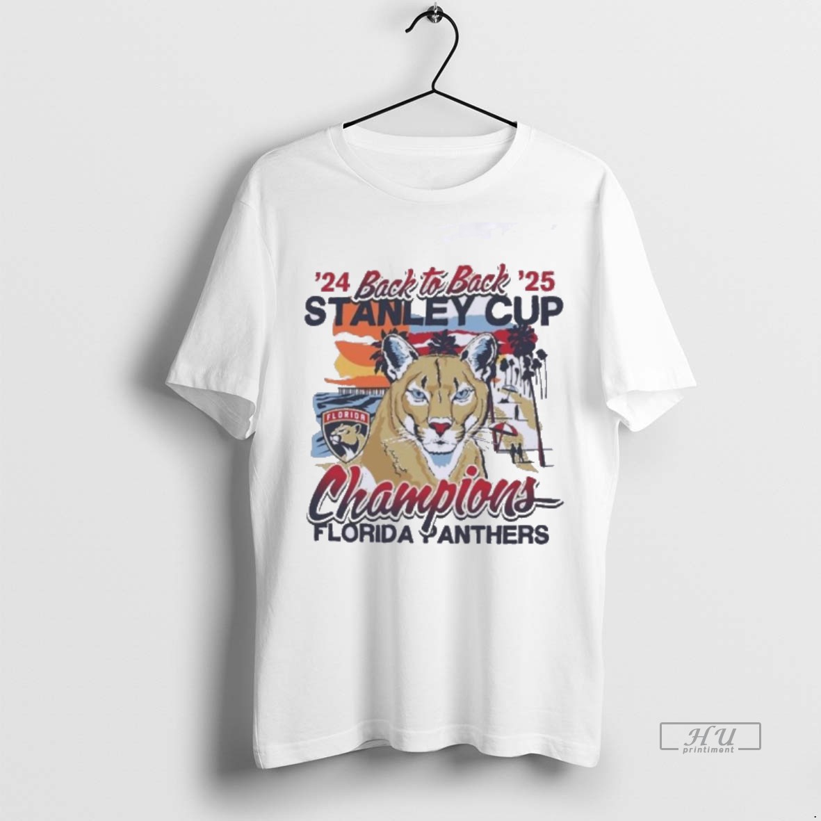 Officials Florida Panthers Back To Back Florida Sunset Franklin Tee Shirt Sweater Hoodie