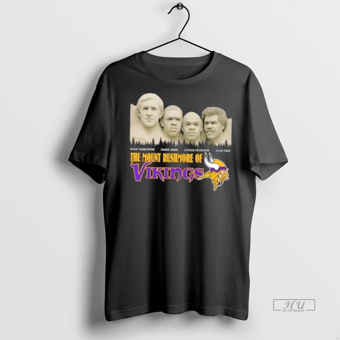 Officials Fran Tarkenton Randy Moss Adrian Peterson Alan Page The Mount Rushmore Of Minnesota Vikings Tee Shirt Sweater Hoodie