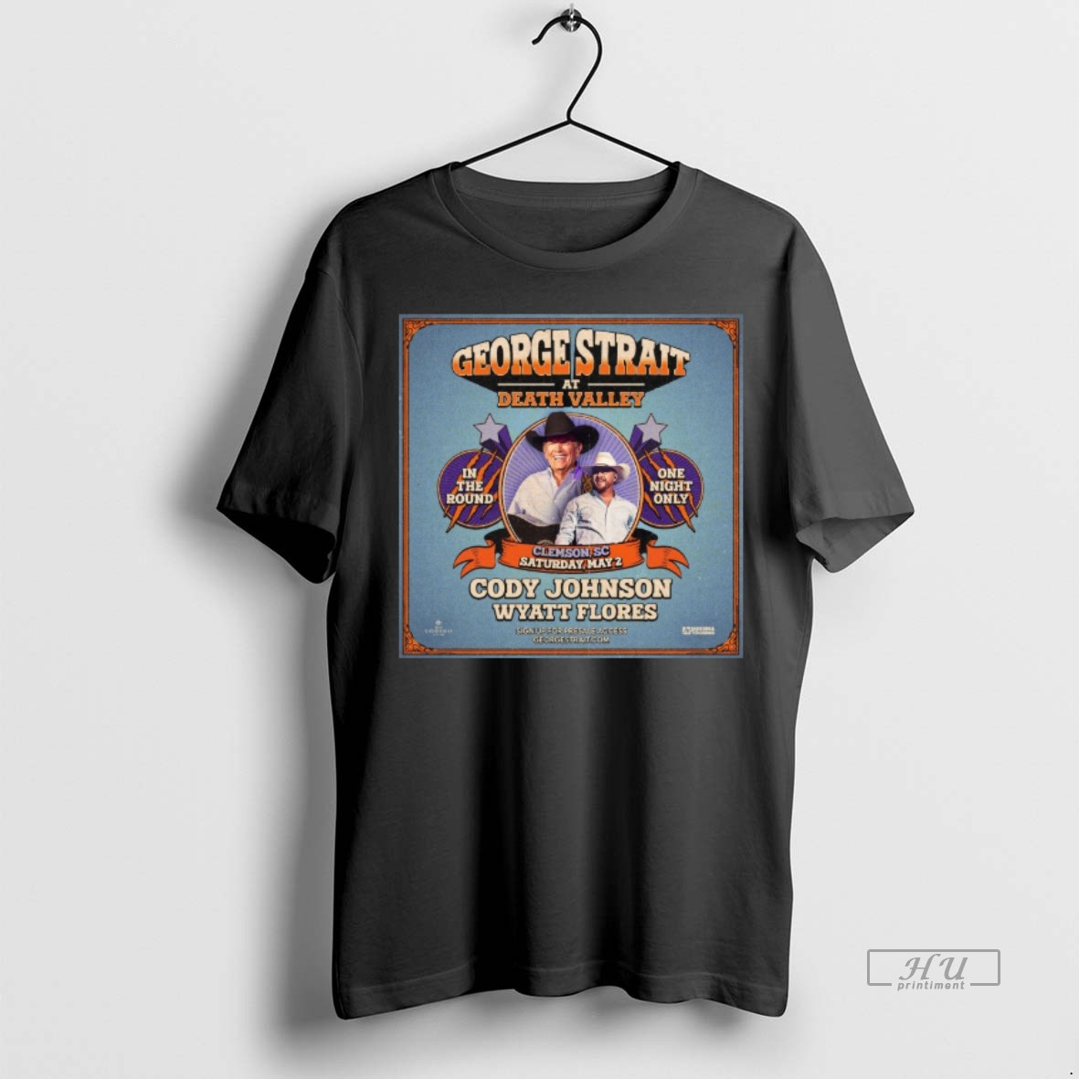 Officials George Strait At Death Valley Clemson Sc May 2 2026 Cody Johnson Wyatt Flores Tee Shirt Sweater Hoodie