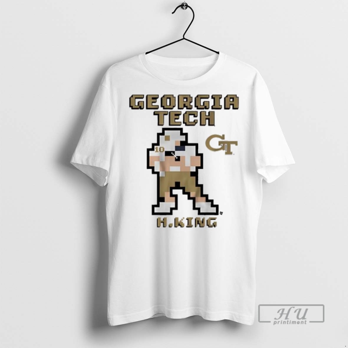 Officials Georgia Tech Football Haynes King Retro Baller Graphic T Shirt Sweatshirt Hoodies