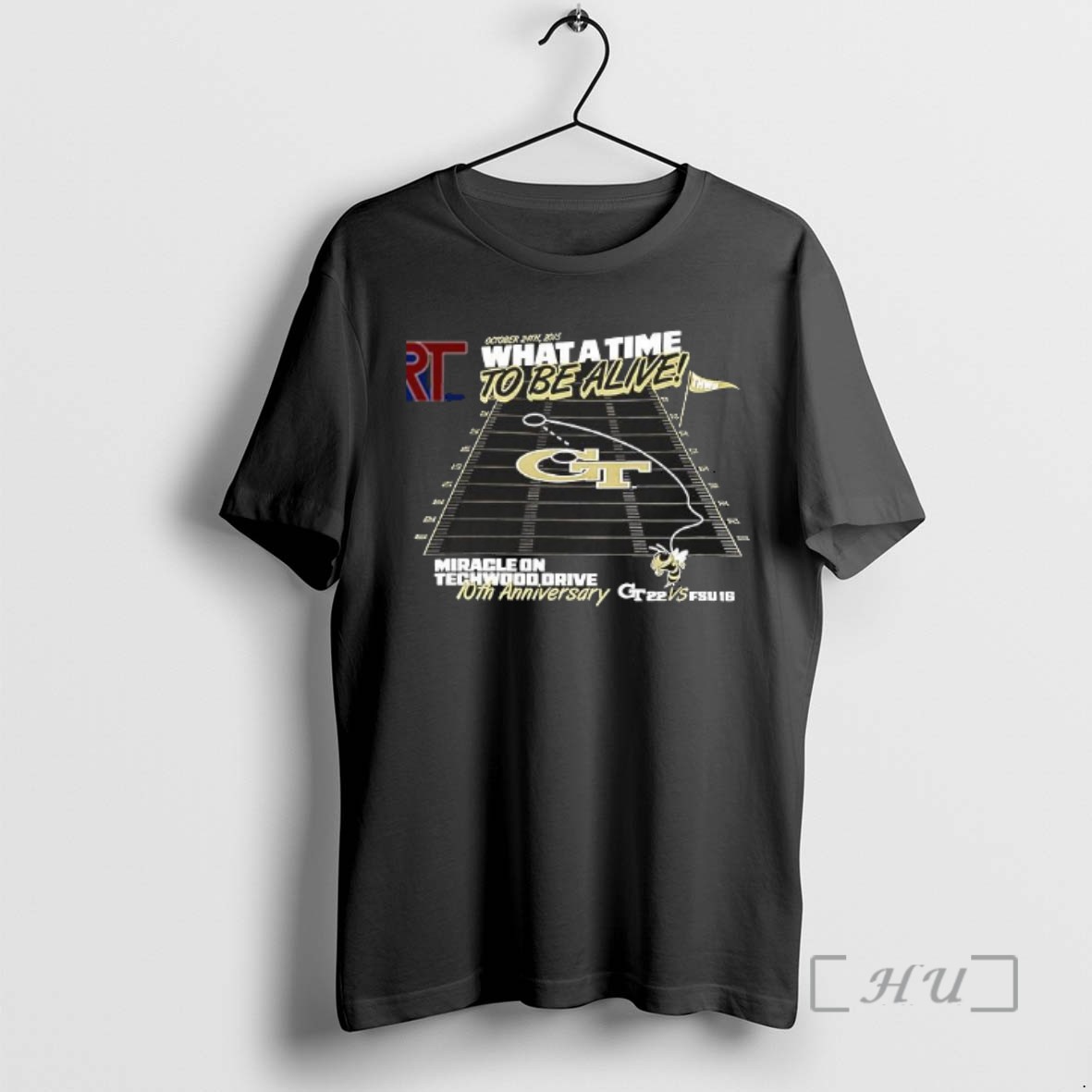 Officials Georgia Tech Yellow Jackets Miracle On Techwood Drive 10th Anniversary T Shirts Sweater Hoodie