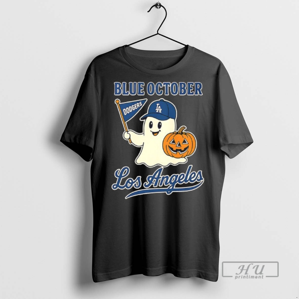 Officials Ghost Blue October Los Angeles Dodgers Halloween 2025 T Shirt Sweatshirt