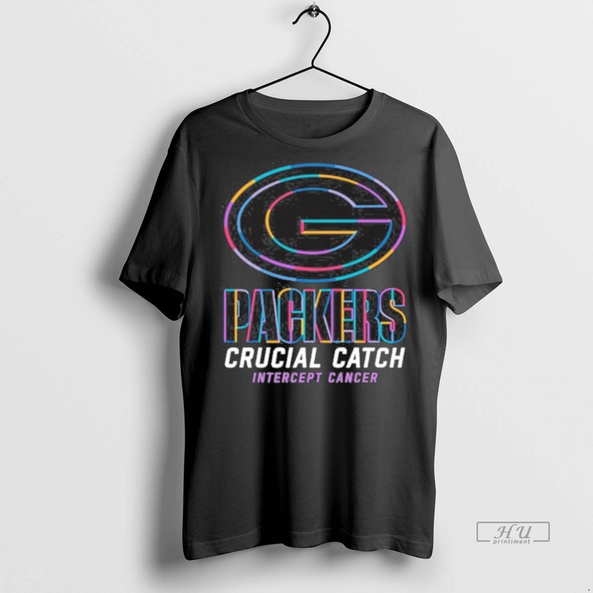 Officials Green Bay Packers Logo Crucial Catch Intercept Cancer Tee Shirt Sweater Hoodie