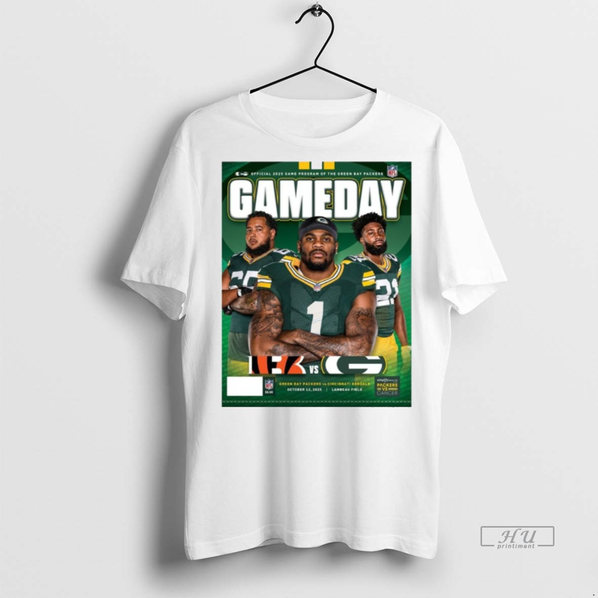 Officials Green Bay Packers Vs Cincinnati Bengals Nfl Gameday Program October 12 2025 Tee Shirt Sweater Hoodie