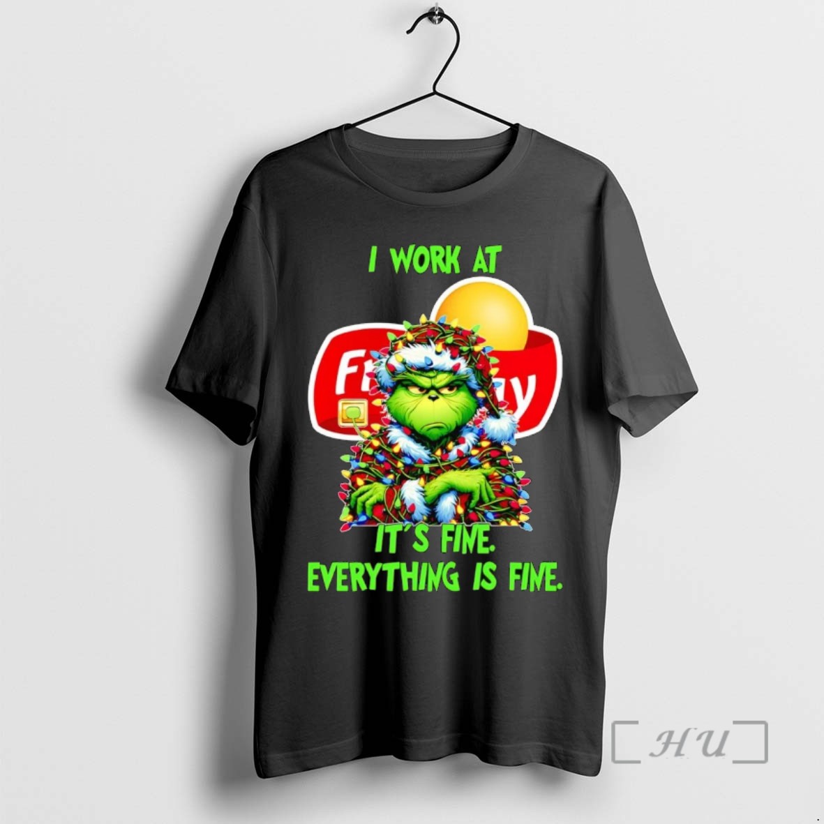 Officials Grinch I Work At Frito Lay Its Fine Everythings Fine Christmas Tee Shirt Sweater Hoodie