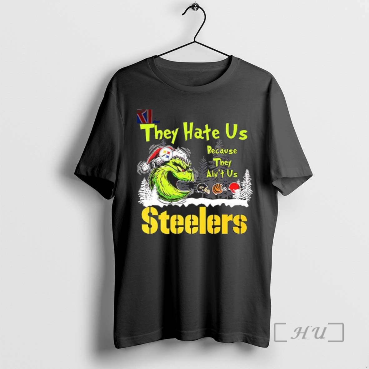 Officials Grinch Pac Man They Hate Us Because They Aint Us Steelers Tee Sweater Hoodie