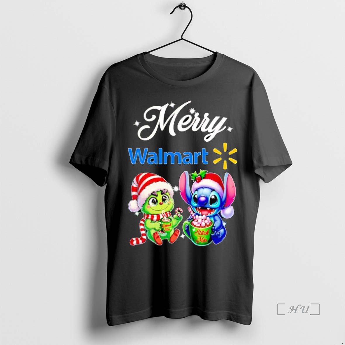 Officials Grinch And Stitch Walmart Merry Christmas T Shirts Sweater Hoodie