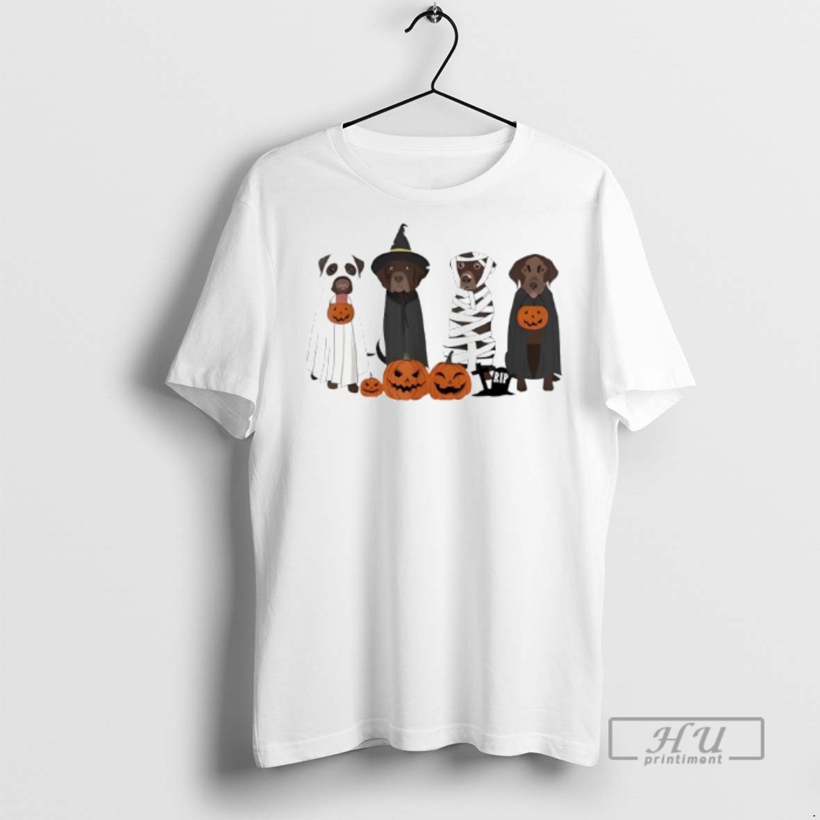 Officials Halloween Brown Labrador Ghost Spooky Chocolate Lab Dog Mama T Shirt Sweatshirt