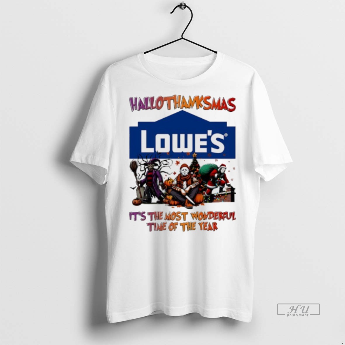 Officials Halloween Movies Lowes Hallothanksmas Its The Most Wonderful Time Of The Year Tee Shirt Sweater Hoodie