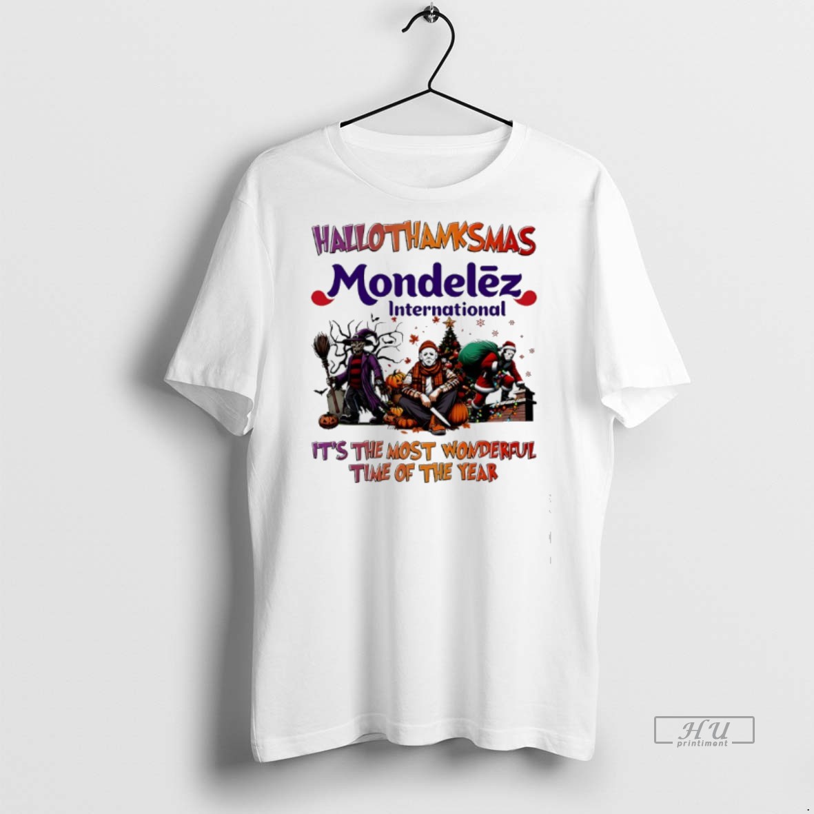 Officials Halloween Movies Mondelez International Hallothanksmas Its The Most Wonderful Time Of The Year Tee Shirt Sweater Hoodie