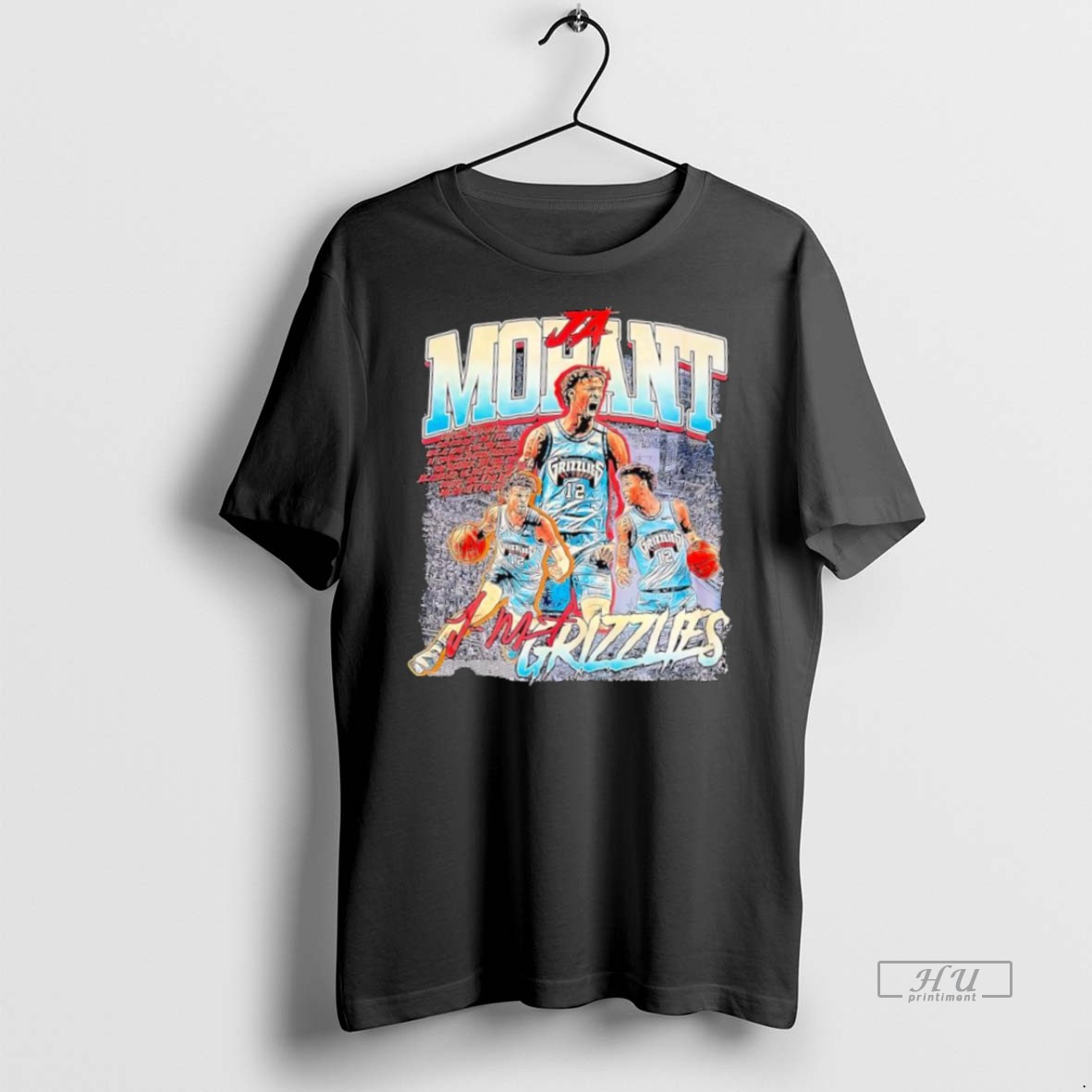 Officials Ja Morant Memphis Grizzlies Signature Graphic Rerto Tee Shirt Sweater Hoodie