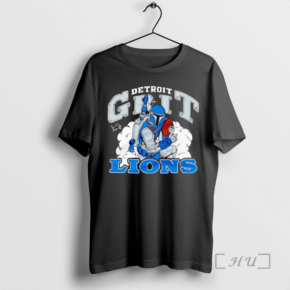 Officials Jango Fett Holding Football Detroit Lions Dark Grit Shirts Sweater Hoodie 2