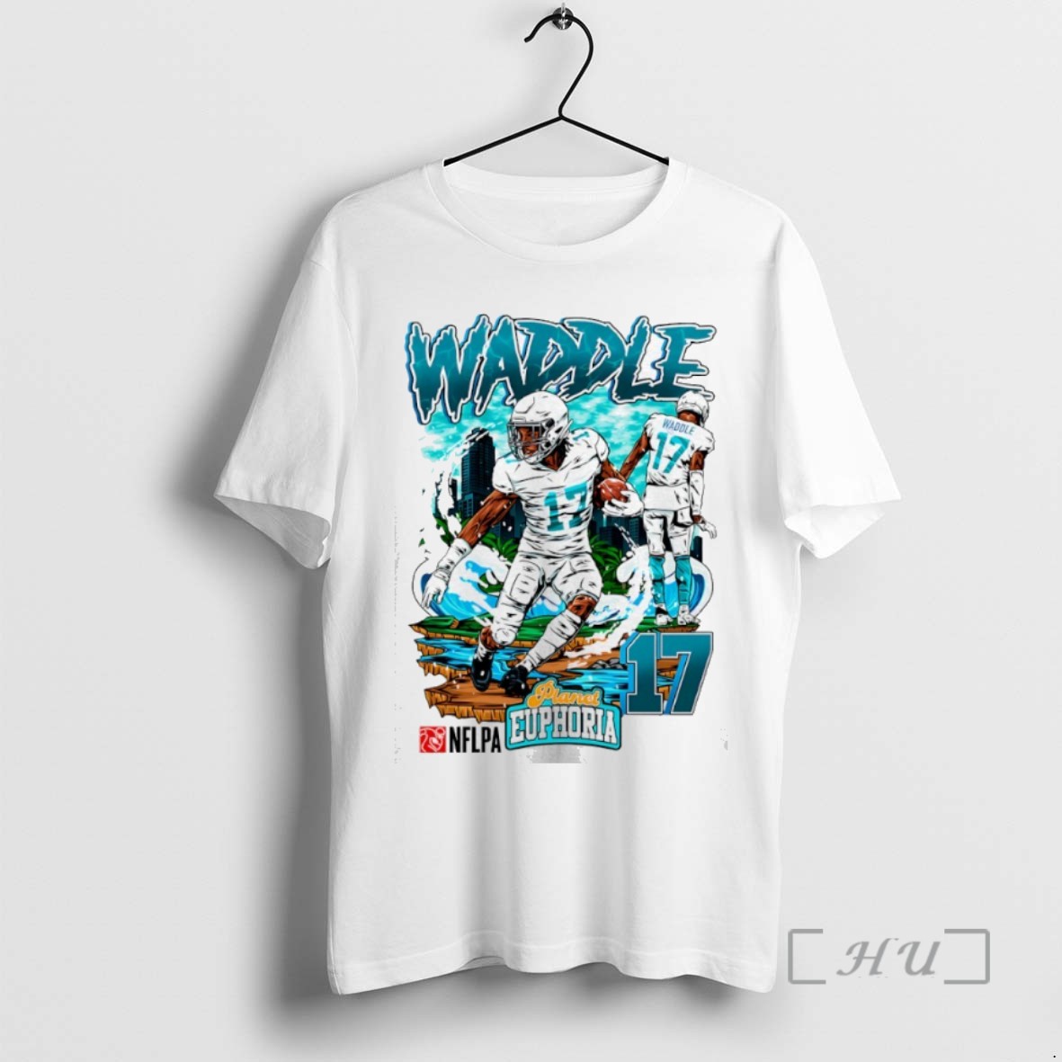 Officials Jaylen Waddle 17 Miami Dolphins Wide Receiver Comic T Shirt Sweater Hoodie
