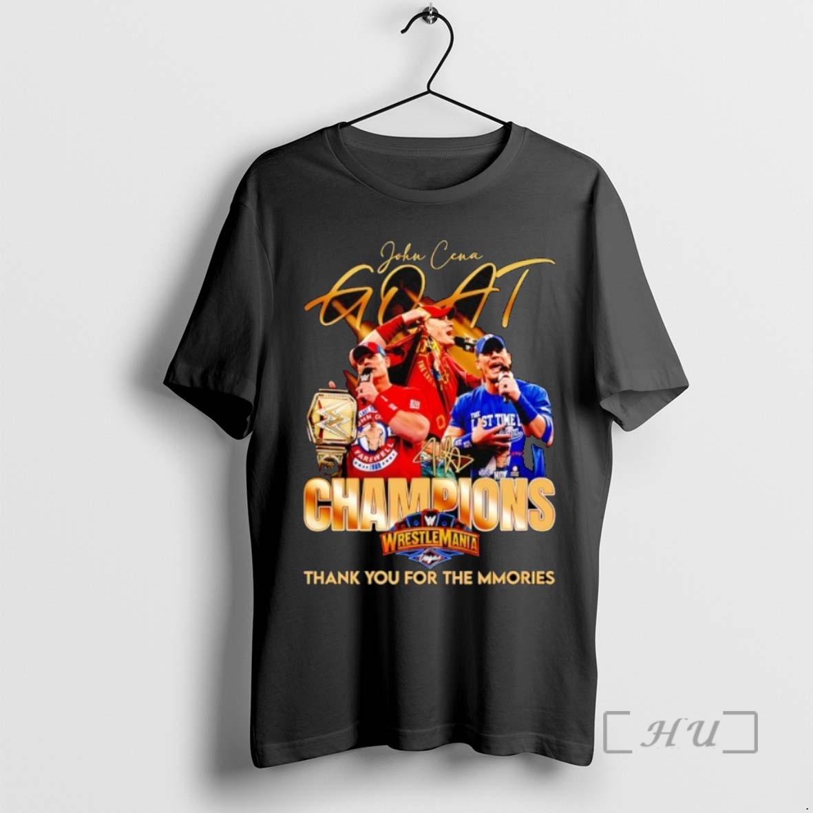 Officials John Cena Goat Champions Wrestlemania Thank You For The Mmories Signature T Shirt Sweater Hoodie
