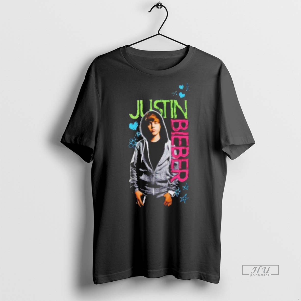 Officials Justin Bieber Hearts Stars Portrait Tee Shirt Sweater Hoodie
