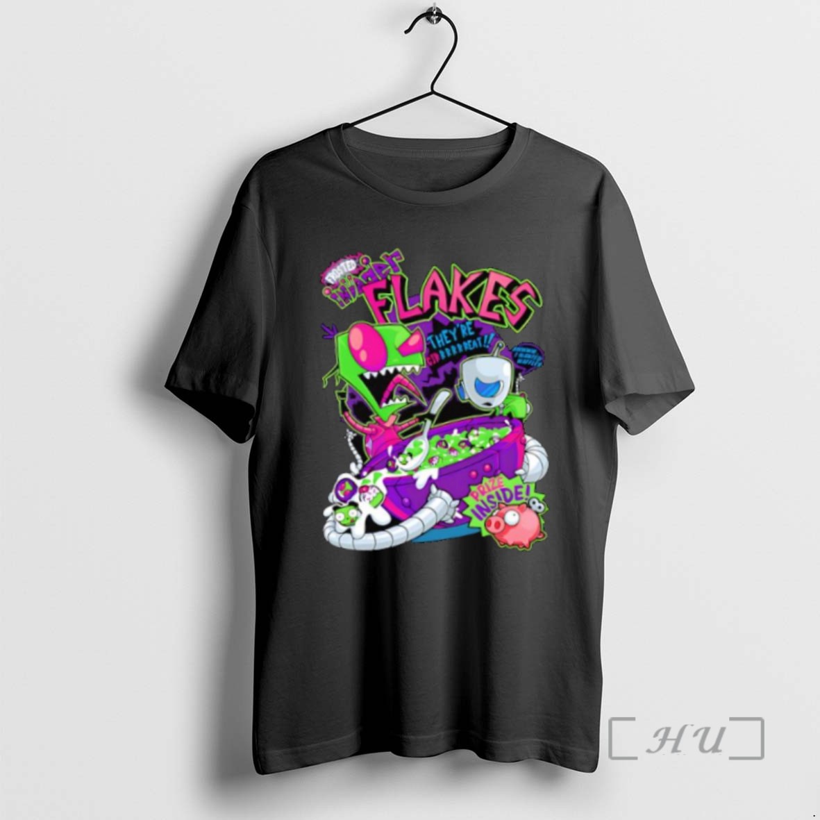 Officials Kelloggs Frosted Flakes Cereal Box Series Invader Zim Shirts Sweater Hoodie