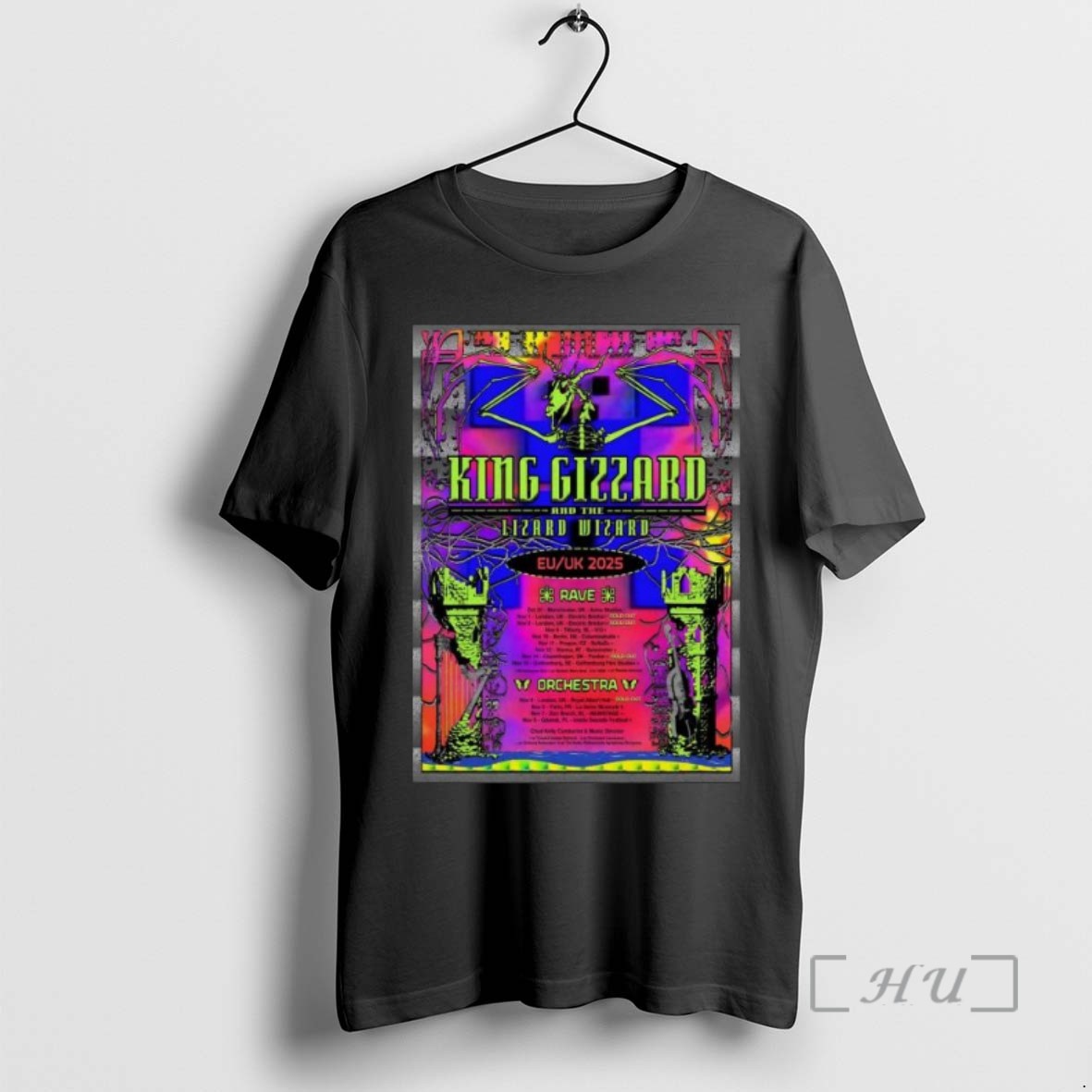 Officials King Gizzard And The Lizard Wizard Eu Uk Tour 2025 Long Sleve Shirts Sweater Hoodie