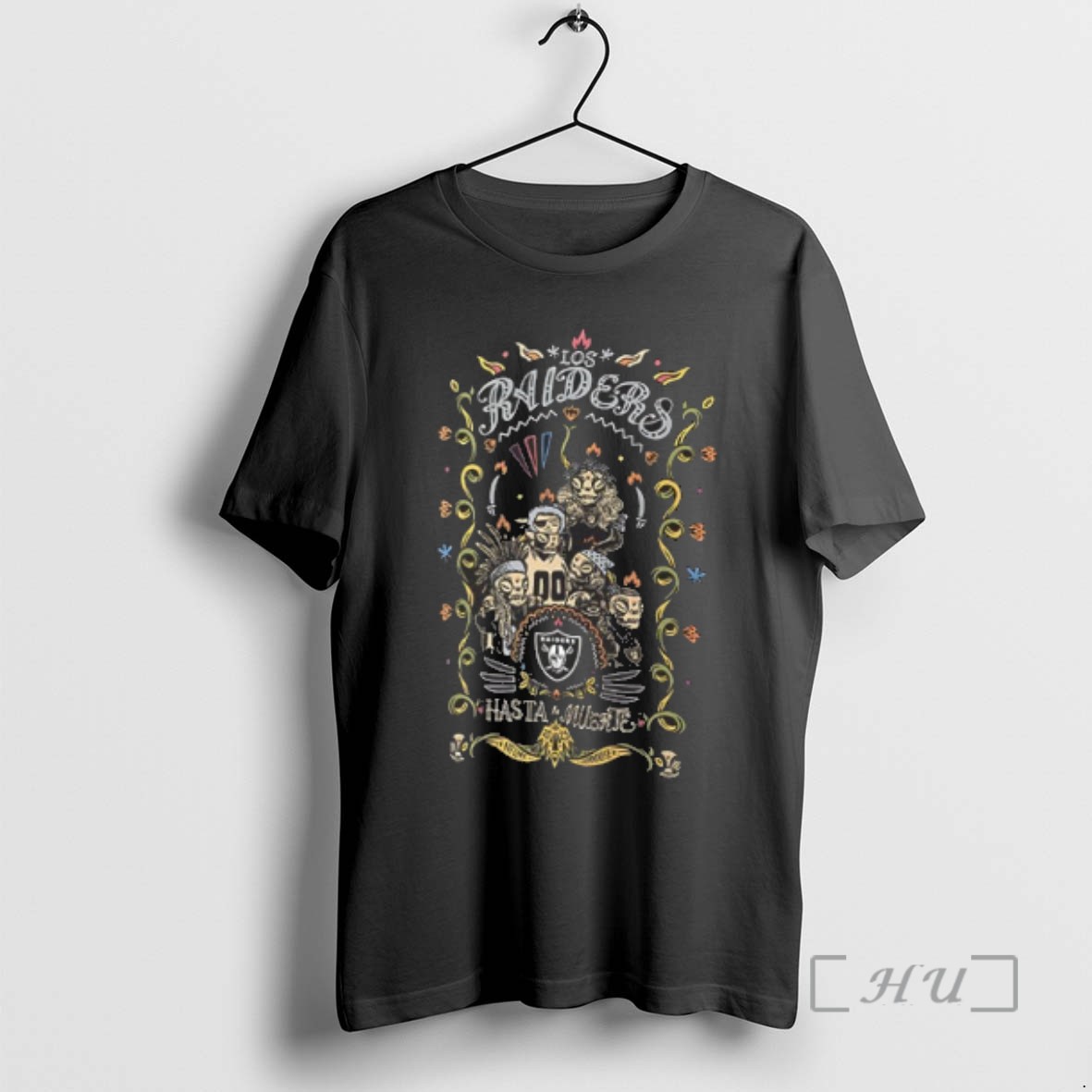 Officials Las Vegas Raiders 2025 Nfl Hasta La Muerte Graphic 2 Sided T Shirt Sweater Hoodie