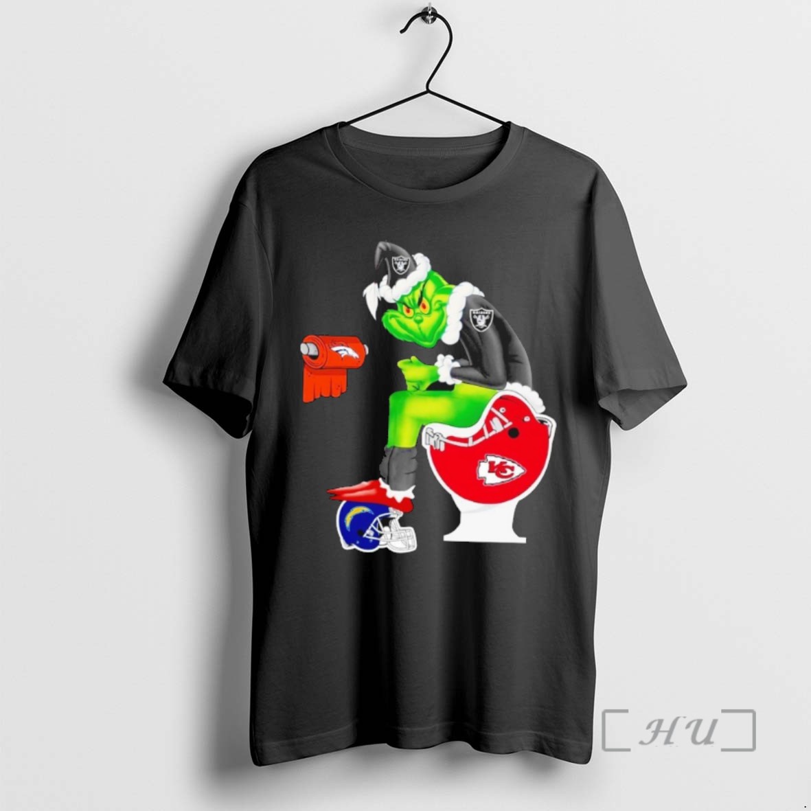 Officials Las Vegas Raiders Grinch Kansas City Chiefs Toilet Denver Broncos Toilet Paper Los Angeles Rams Shirts Sweater Hoodie