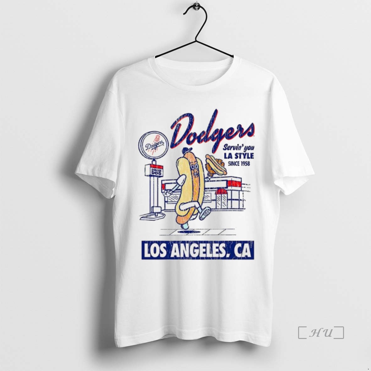 Officials Los Angeles Dodgers Mlb World Series 2025 Servin You La Style Since 1958 Dodger Dog T Shirt Sweater Hoodie