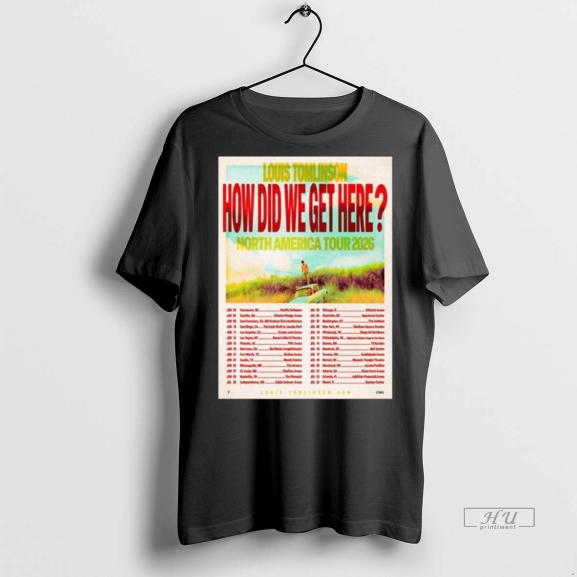 Officials Louis Tomlinson How Did We Get Here North America Tour 2026 Cities Dates Long Sleve Tee Shirt Sweater Hoodie