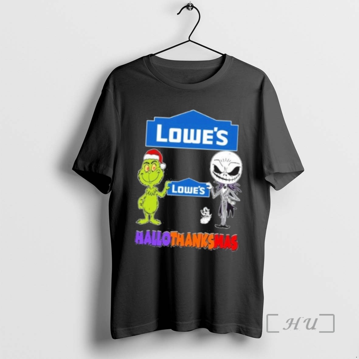 Officials Lowes Santa Grinch X Jack Friends Fist Bump Hallothanksmas Shirts Sweater Hoodie