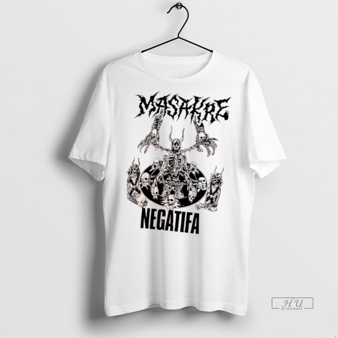 Officials Masakre Negatifa Skull Skeleton Demonic Premium Tee Shirt Sweater Hoodie