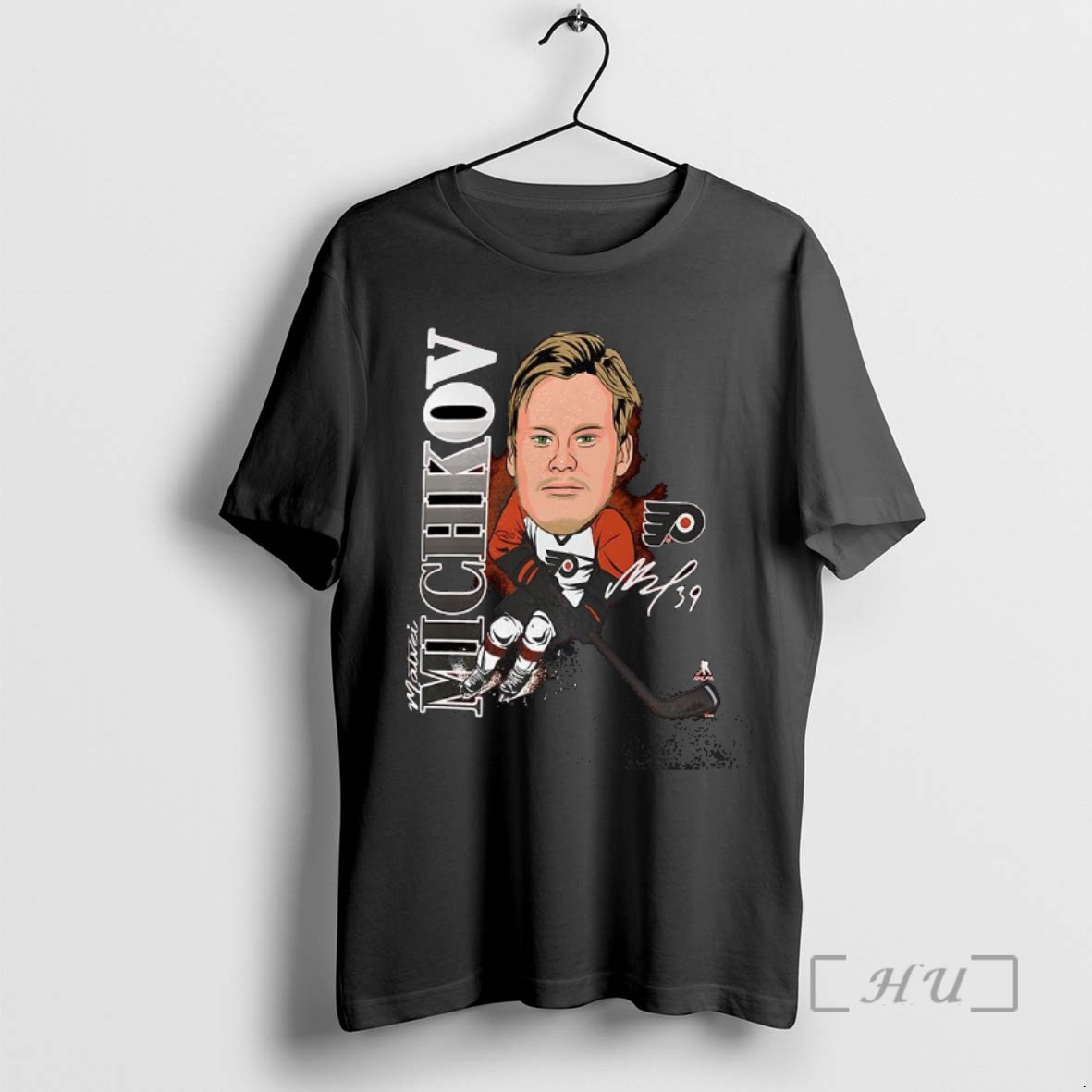 Officials Matvei Michkov Philadelphia Flyers Caricature Player Nhl Signature T Shirt Sweater Hoodie