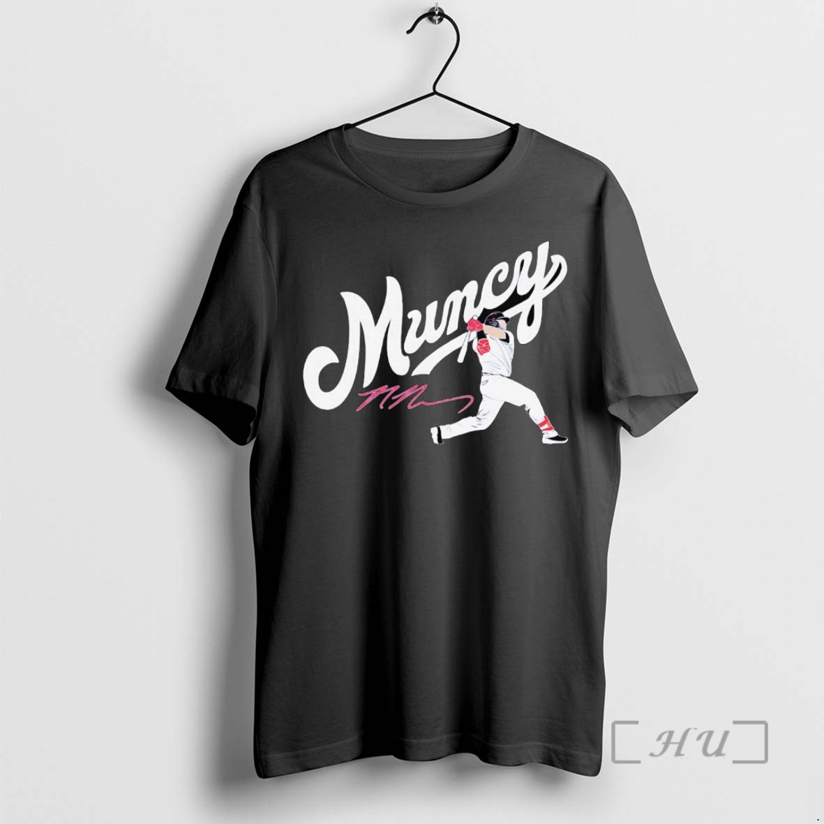 Officials Max Muncy Batting Signature Dodgers T Shirt Sweater Hoodie