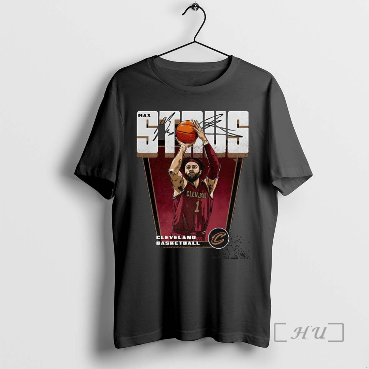 Officials Max Strus Cleveland Cavaliers Basketball Shooting Stance Signature T Shirt Sweater Hoodie
